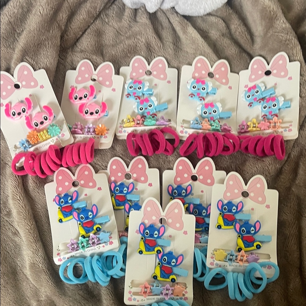 Disney stitch Lilo 10 packs hair clips, Party Favor NWT